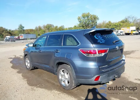 2015 Toyota Highlander Limited V6 из США, поврежденный, VIN 5TDDKRFH4FS160465
